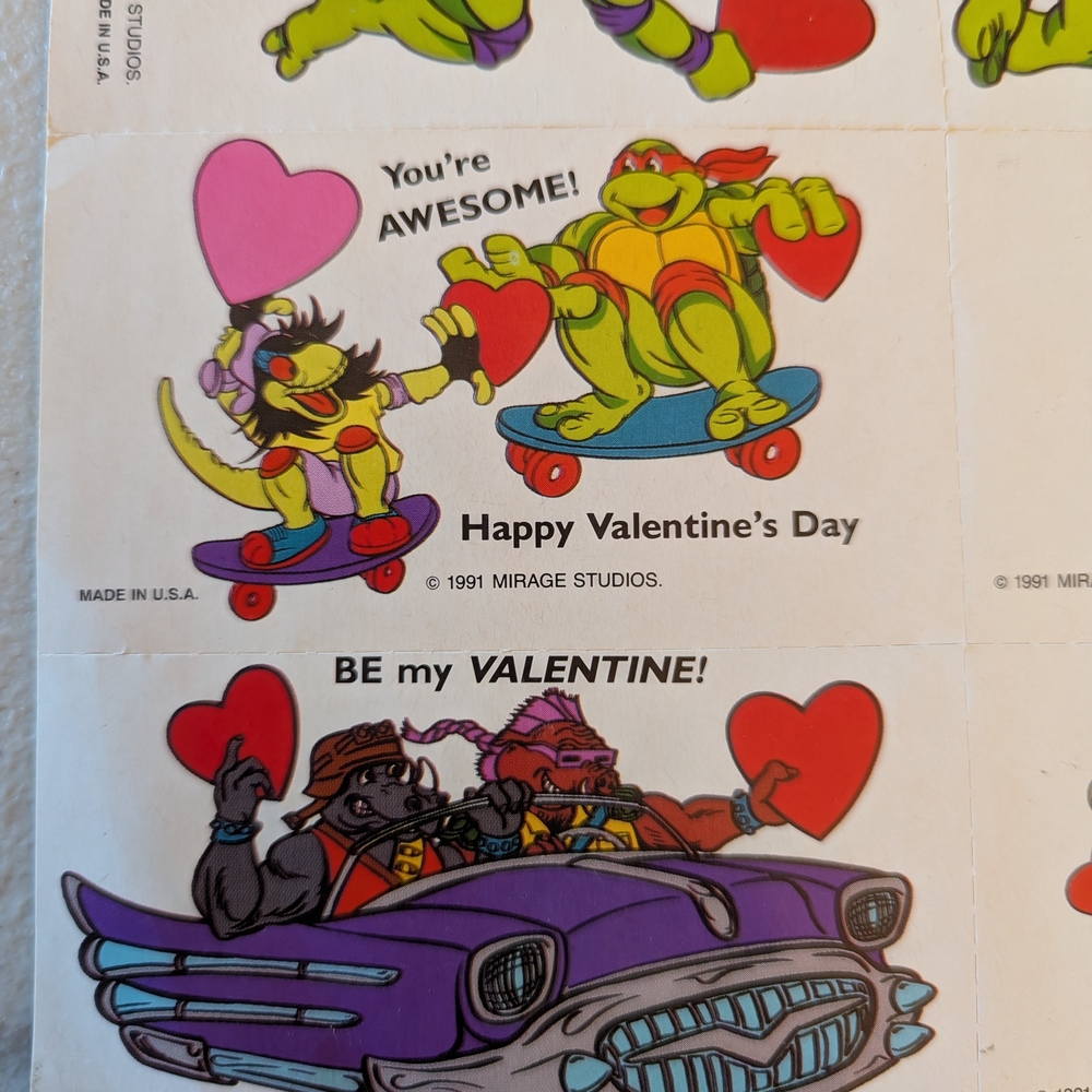 Teenage Mutant Ninja Turtles Valentine's Cards 1991. - Picture 4 of 6